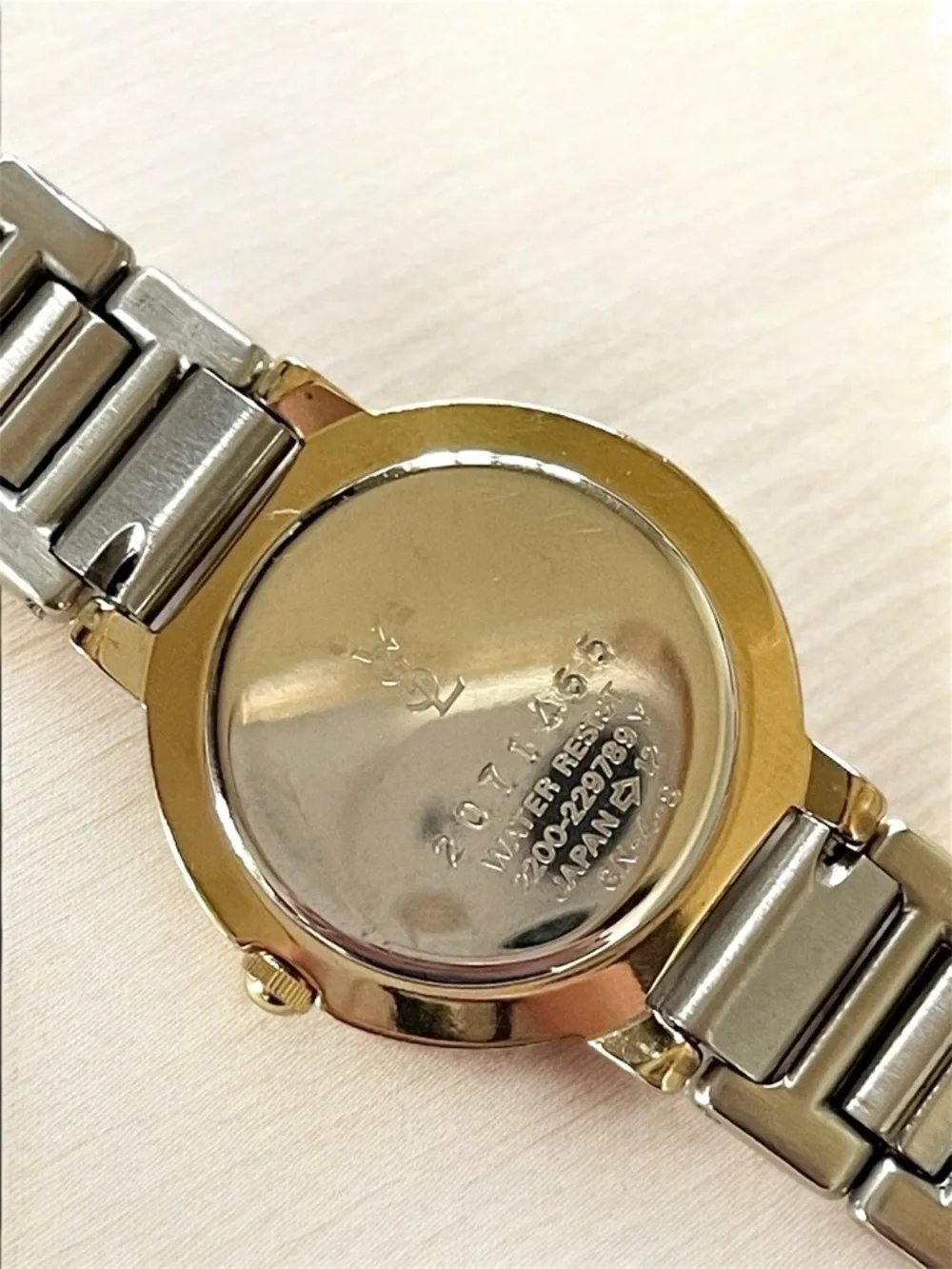 Yves Saint Laurent Two-Tone Gold and Silver Women's Bracelet Watch - Picture 12 of 17